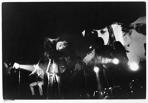 The Velvet Underground and Nico at The Dom, 1966 gelatin silver print 11 x 14 in. (27.9 x 35.6 cm.) The Andy Warhol Museum, Pittsburgh; Museum Purchase © Billy Name Linich, http://billyname.net