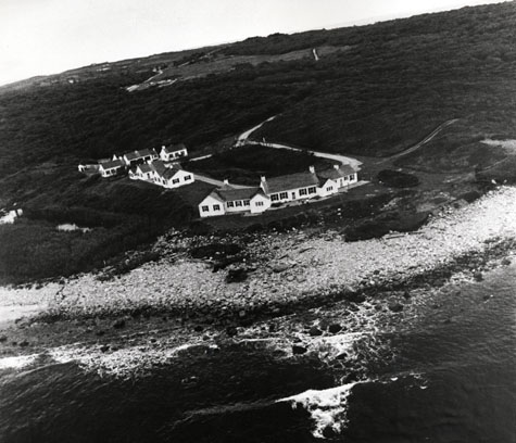 An aerial view of the Warhol estate in Montauk.