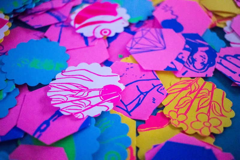 Colorful confetti.