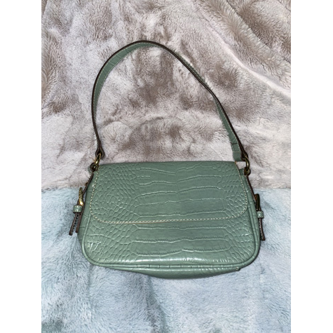 A green animal skin purse