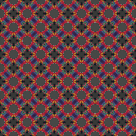 a patterned image with colorful diamond patterns