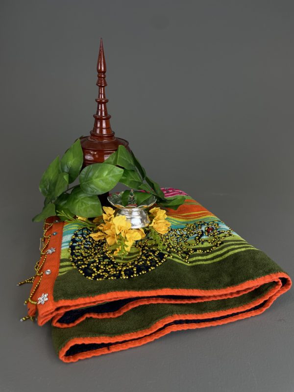 Burmese objects arranged in a still life