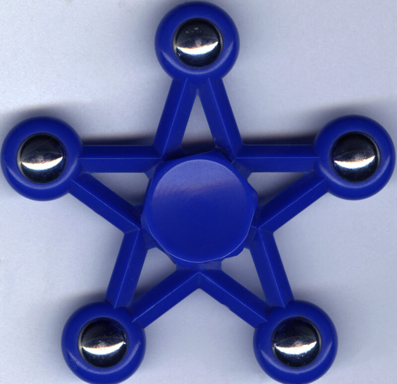 Blue fidget spinner