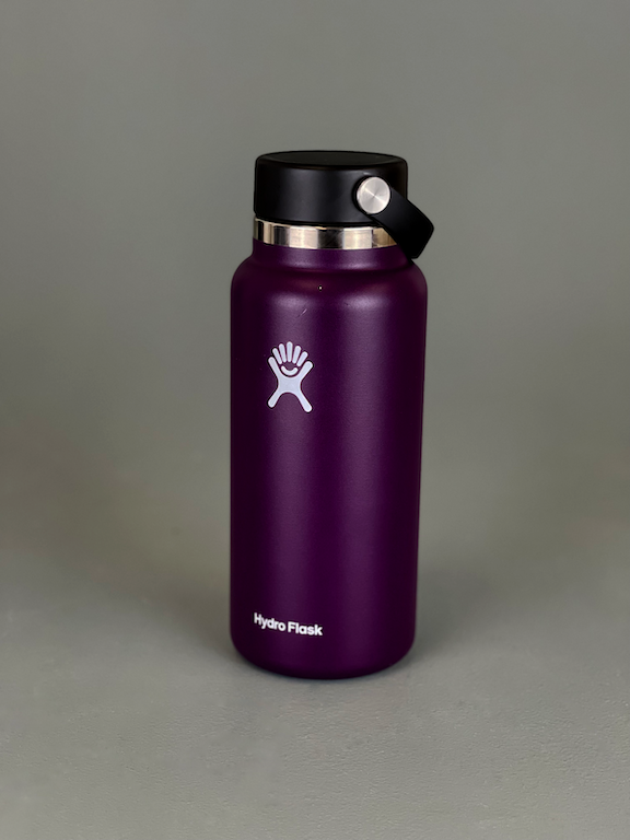 A plum hydroflask for holding water
