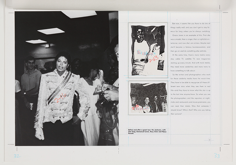 Pages from America featuring pop singer Michael Jackson