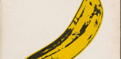Cover art for The Velvet Underground & Nico, a screen printed image of a banana with Andy Warhol's signature below it