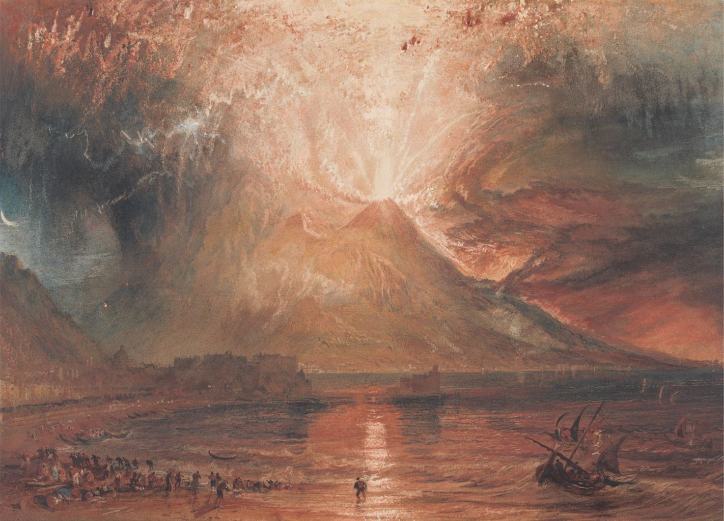 Painting of Mount Vesuvius erupting.